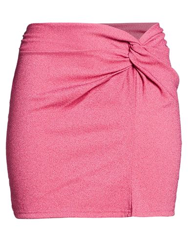 Woman Mini skirt Fuchsia Size L Viscose, Polyester, Polyamide, Elastane