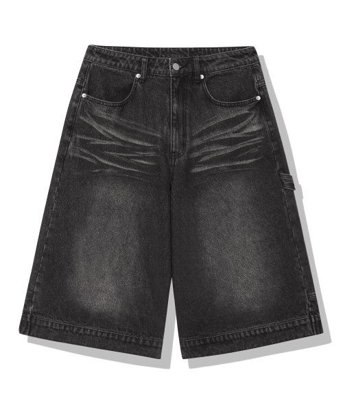Cat Brush Washed Bermuda Denim Shorts