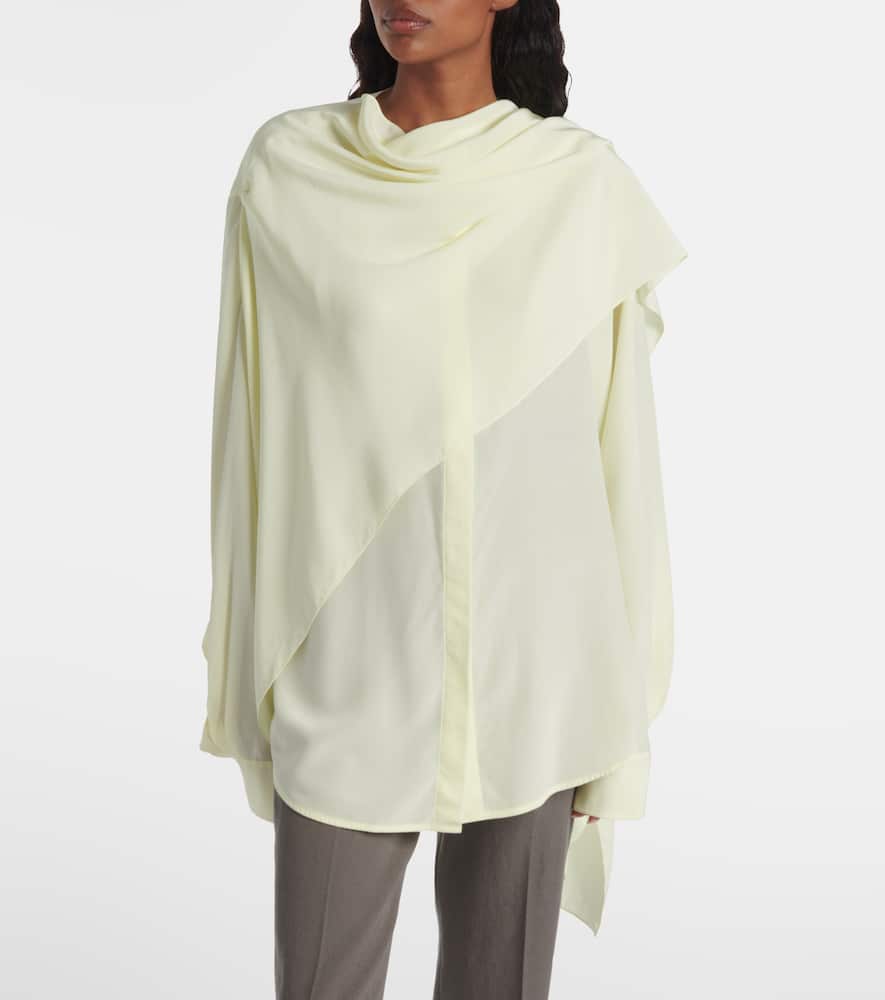 Kiki draped silk blouse