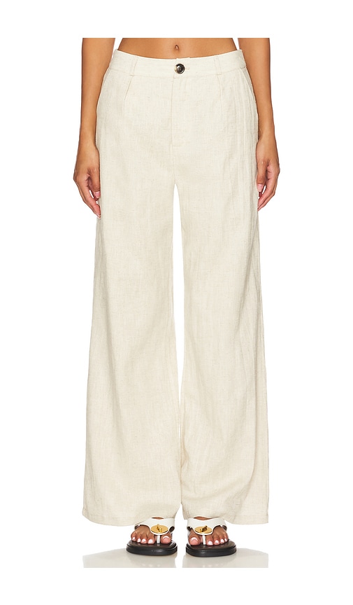 SNDYS Hale Linen Pants in Cream. XL. Also in