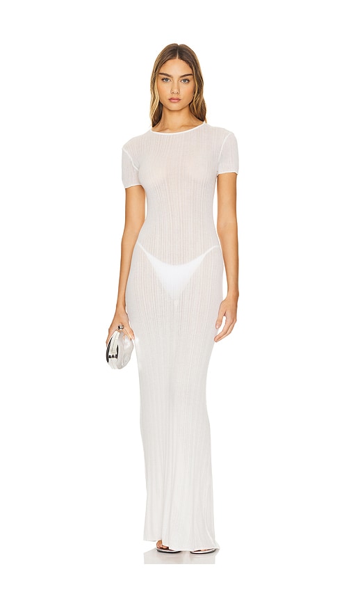 Lovers and Friends Aprile Sheer Maxi Dress in White.  XL. Also in L