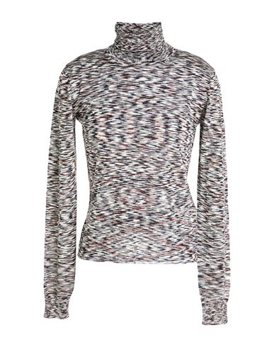 Woman Turtleneck Black Size 2 Viscose, Wool