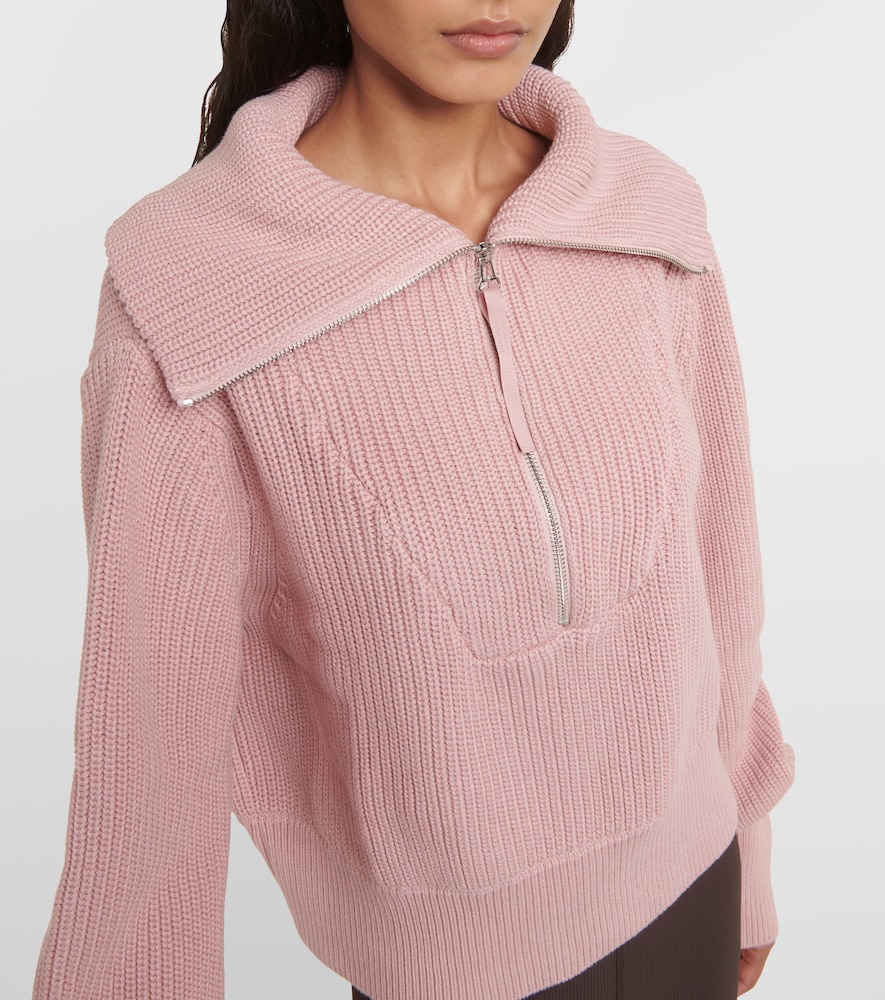 Mentone cotton half-zip sweater