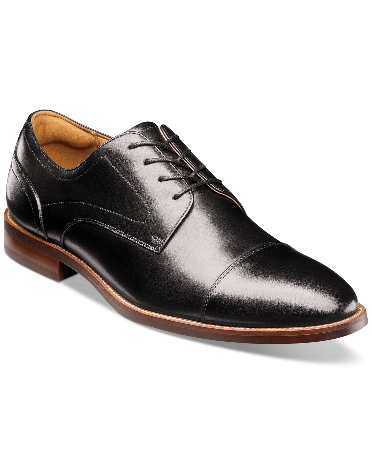 Men's Ruvo Cap-Toe Oxford Dress Shoe - Black