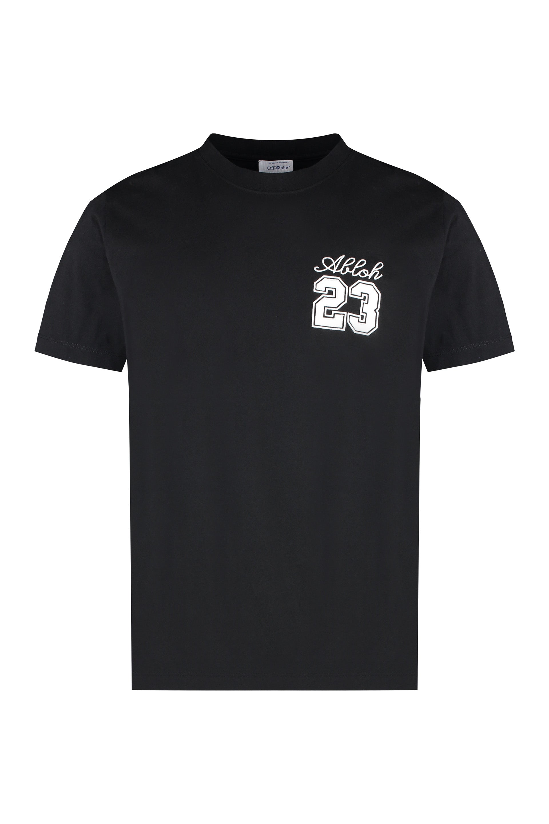 Cotton T-shirt with Logo 23 Embroidery