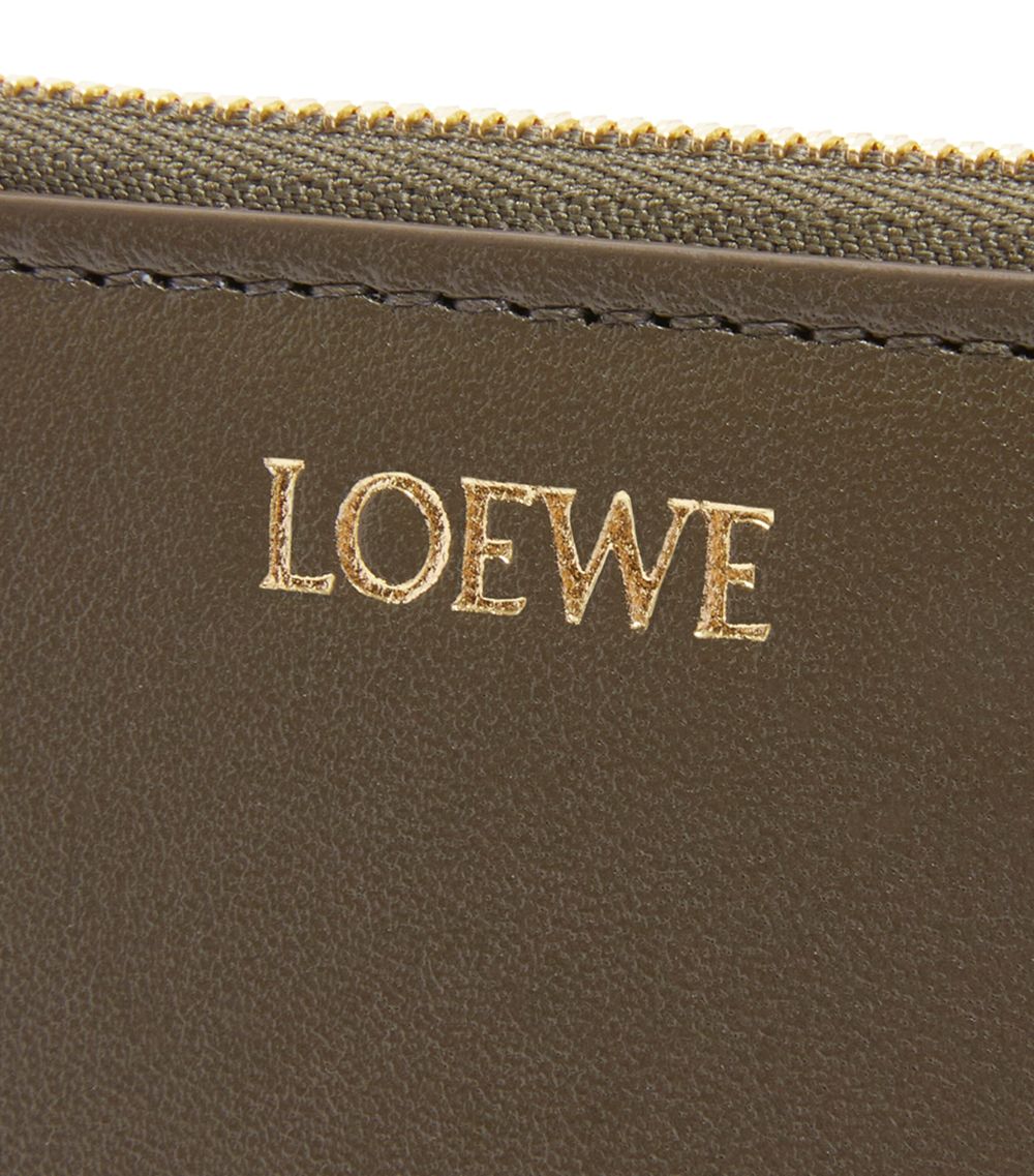 Leather Knot Zip-Around Wallet