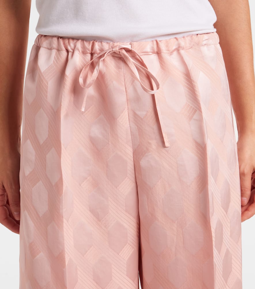 Printed wide-leg pants