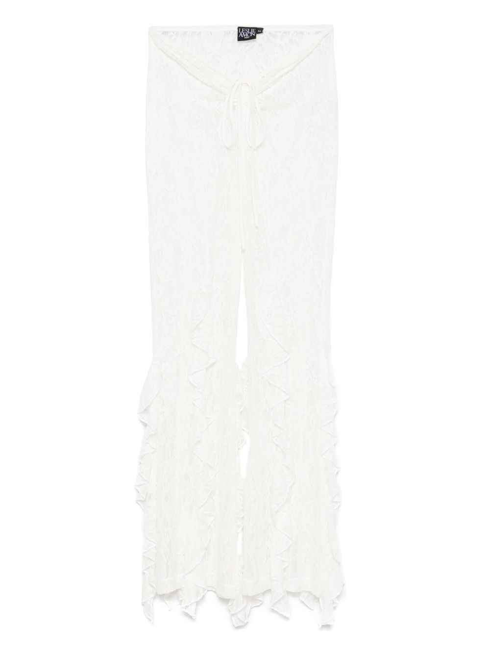 Ruffled trousers - White