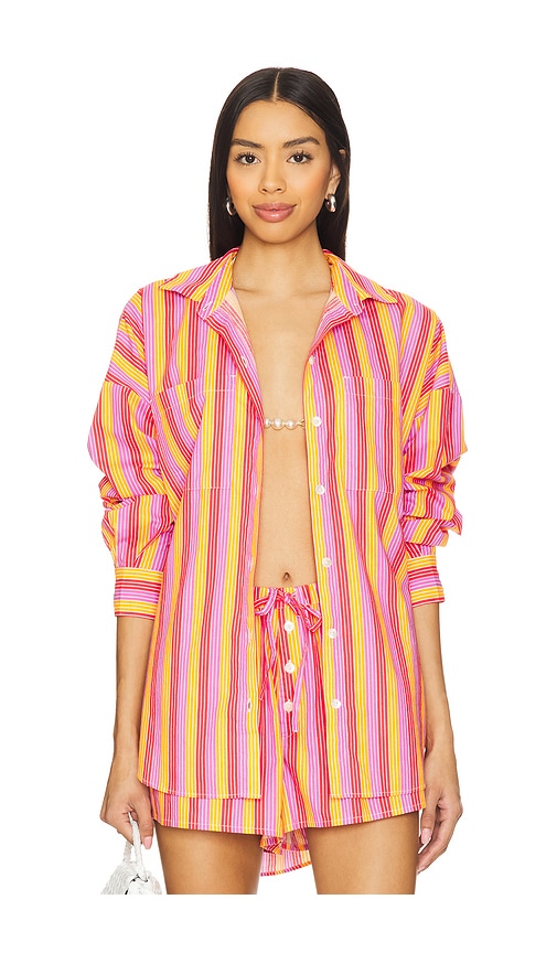 LSPACE Santa Cruz Tunic in Red,Yellow. -  XS also in L, M