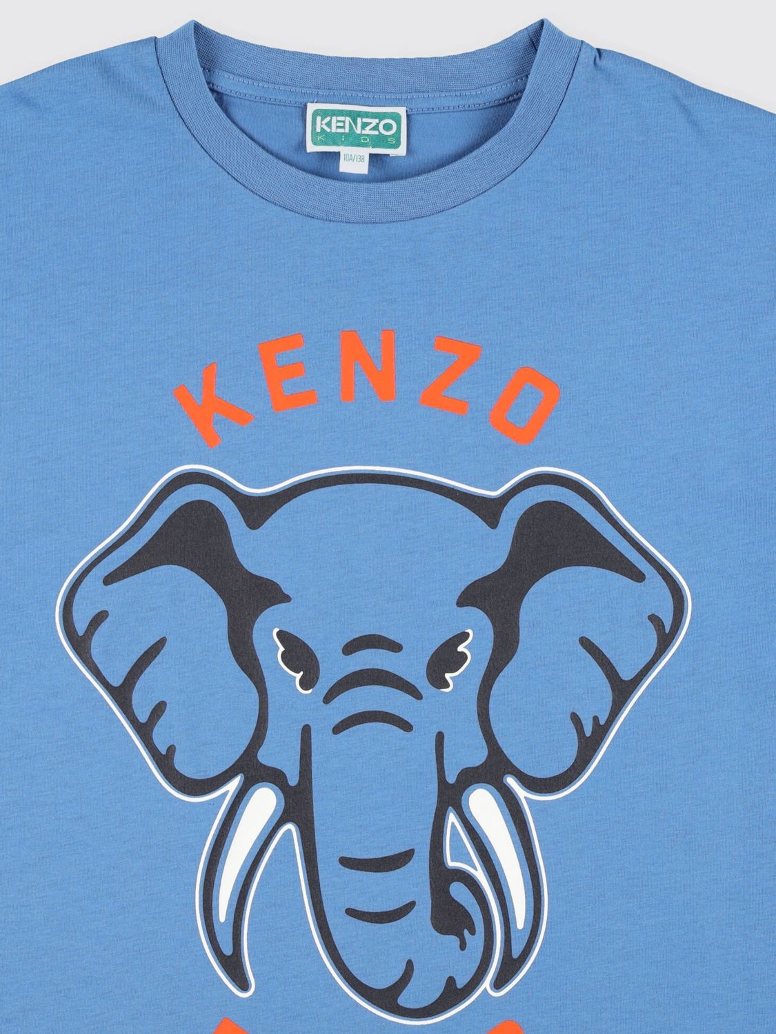 Elephant-print long-sleeve T-shirt - White