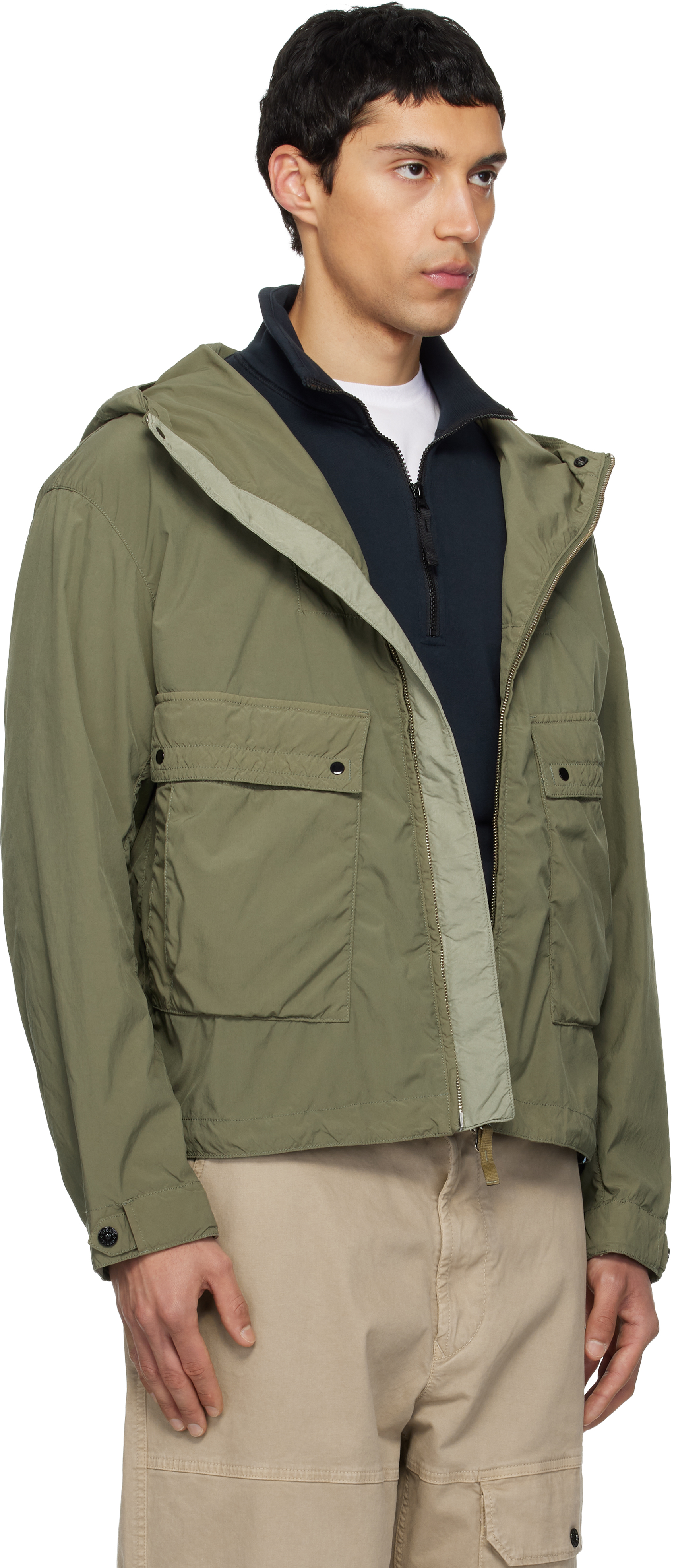 Khaki 4100052 Light Compact Touch Short Jacket