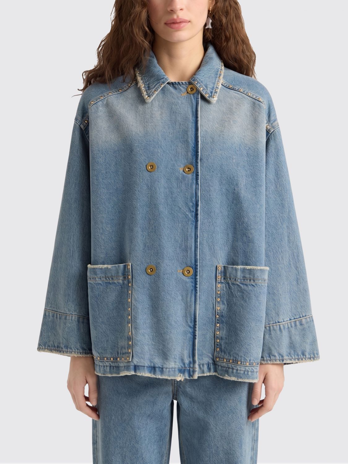 MOMONÌ Jacket Woman color Blue