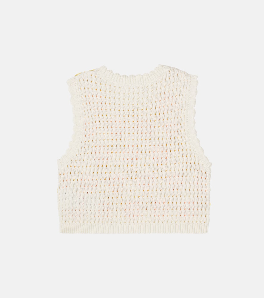 Rynia crochet cotton sweater vest