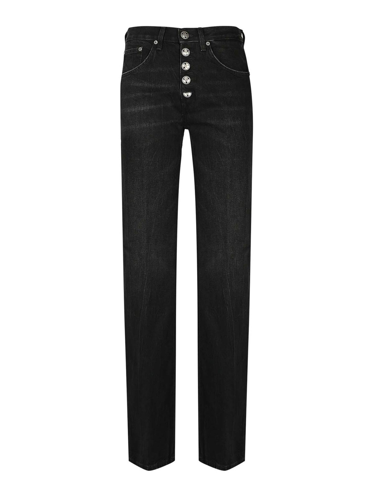 Jacklyn Wide Leg Jeans In Fixed Denim Black