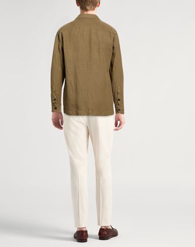 Man Shirt Khaki Size M Linen