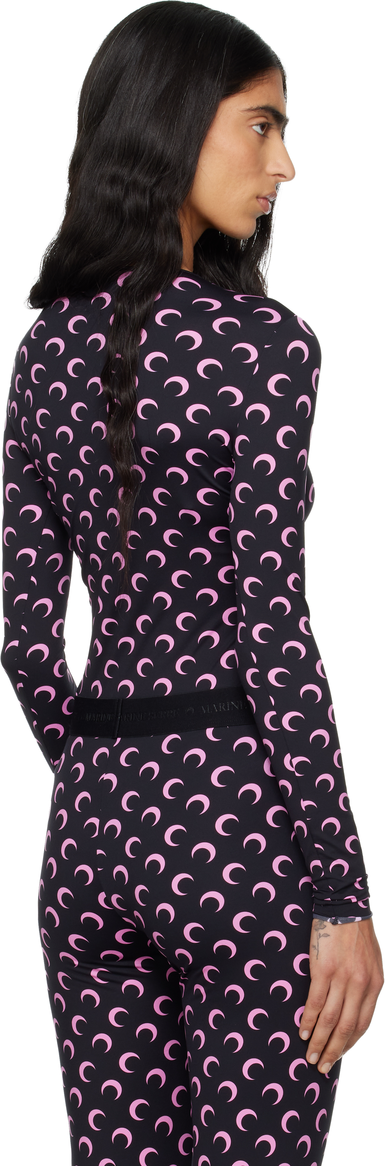 Black Recycled Moon Jersey Long Sleeve T-shirt