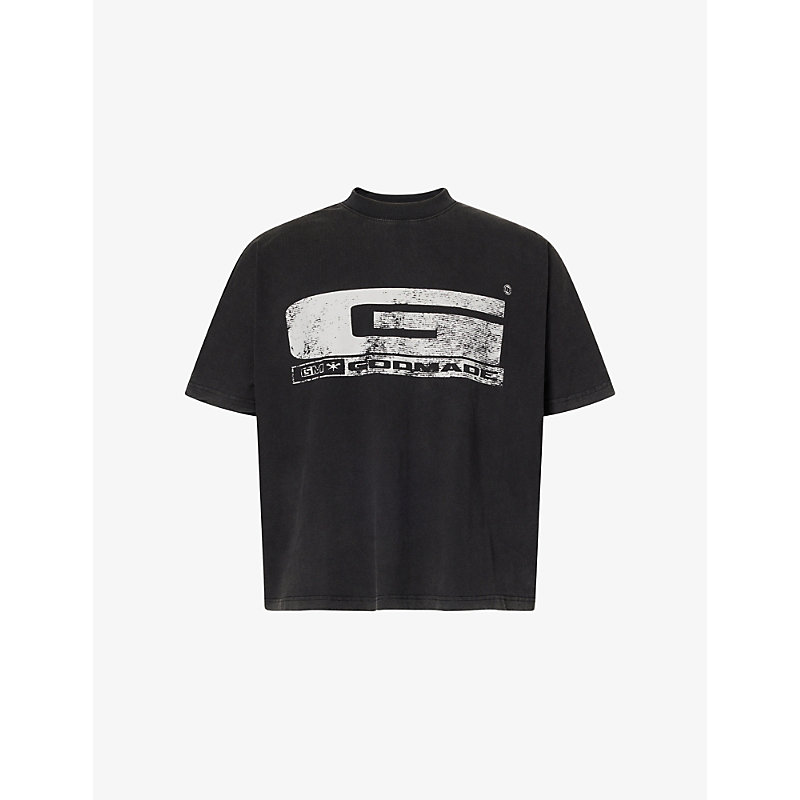 Mens Graphic-Print Cotton T-Shirt