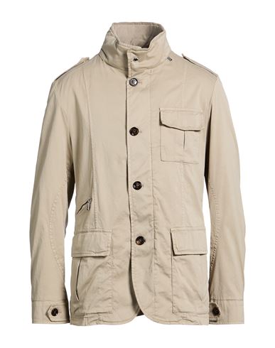 Man Jacket Beige Size 44 Cotton, Silk, Elastane