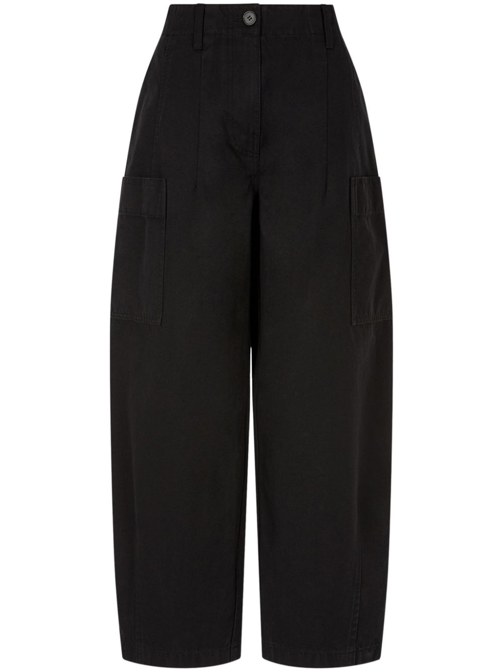 Cotton cargo trousers - Black