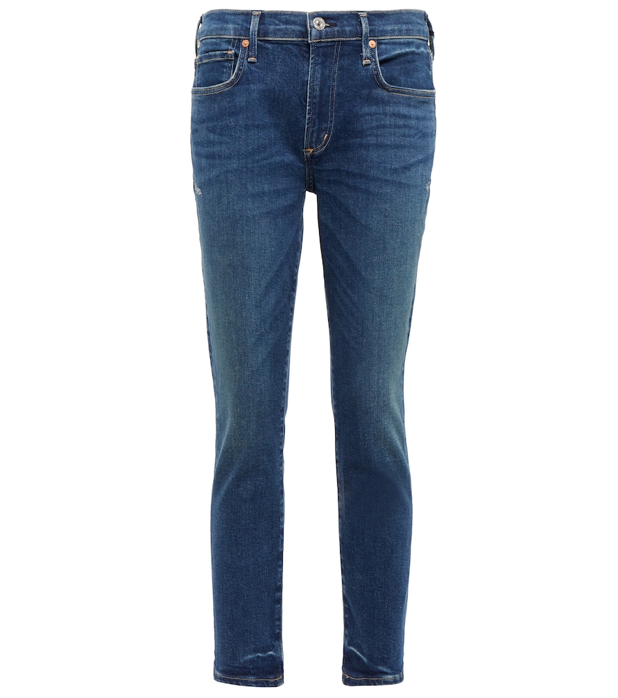Mid-rise slim jeans