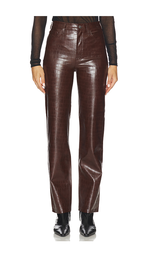 PISTOLA Cassie Super High Rise Straight in Tobacco Croc. 32 also , 25, 26