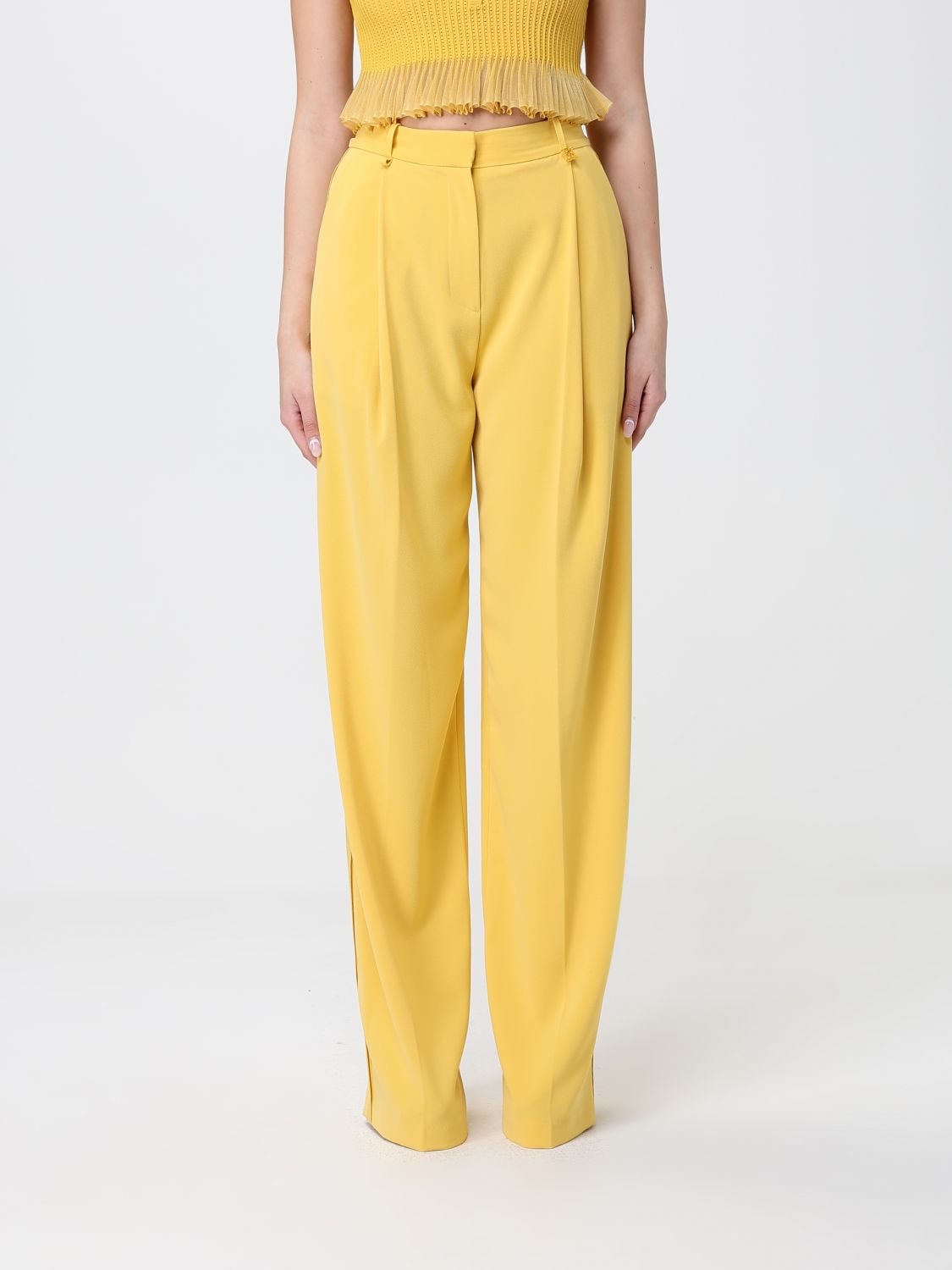 Pants Woman color Yellow