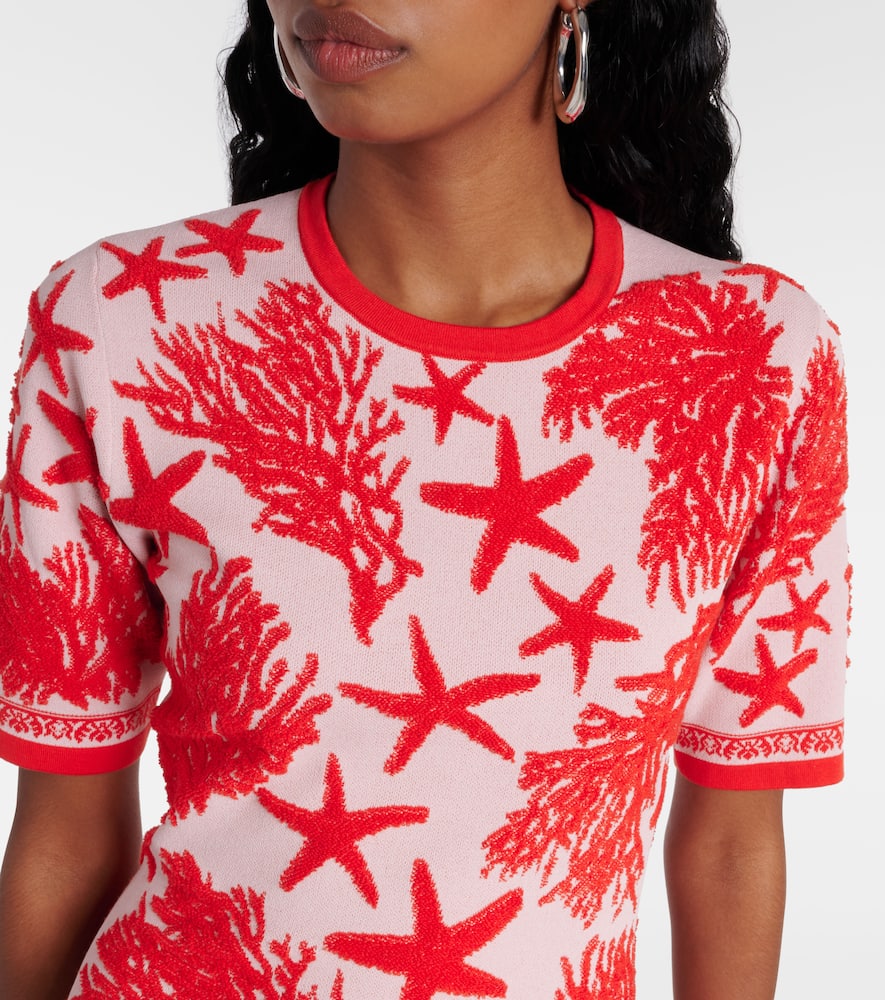 Barocco Sea jacquard minidress