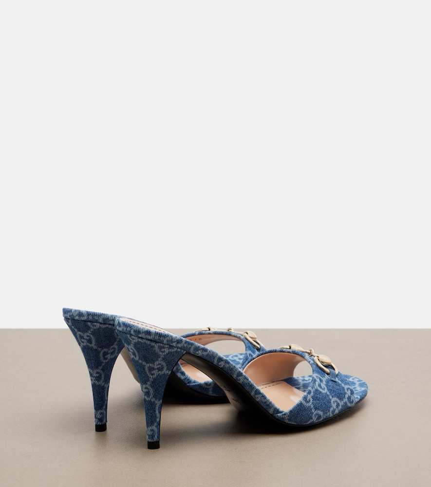 Erin Horsebit GG denim mules