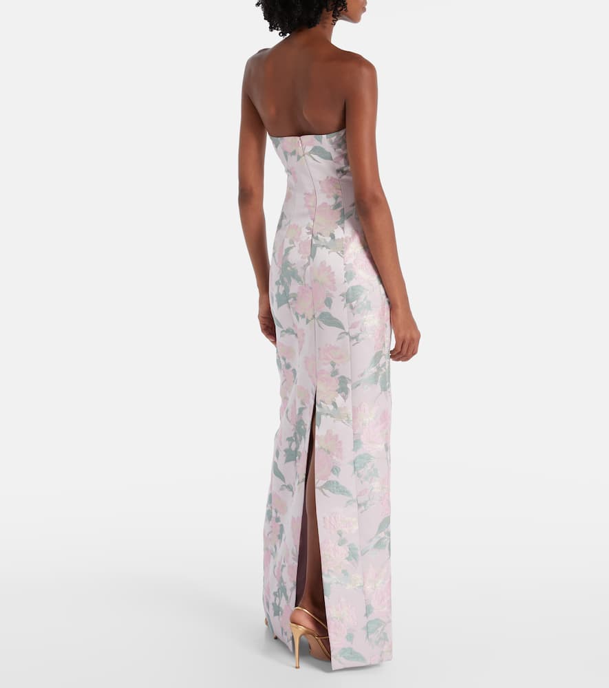 Odessa floral brocade corset gown