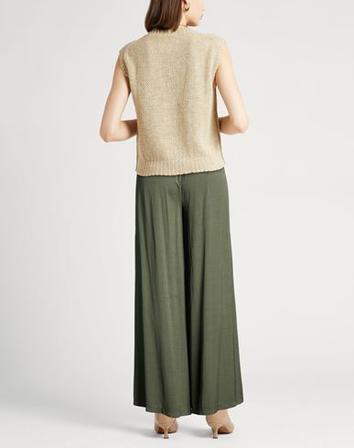 Collezione N_01 Woman Pants Military green Size XS Viscose, Linen