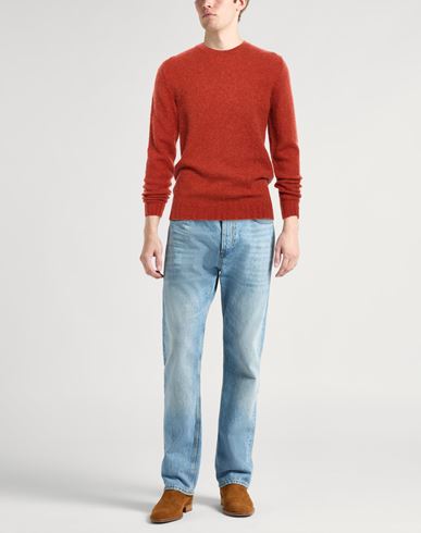 Man Sweater Rust Size 44 Virgin Wool, Cashmere, Polyamide