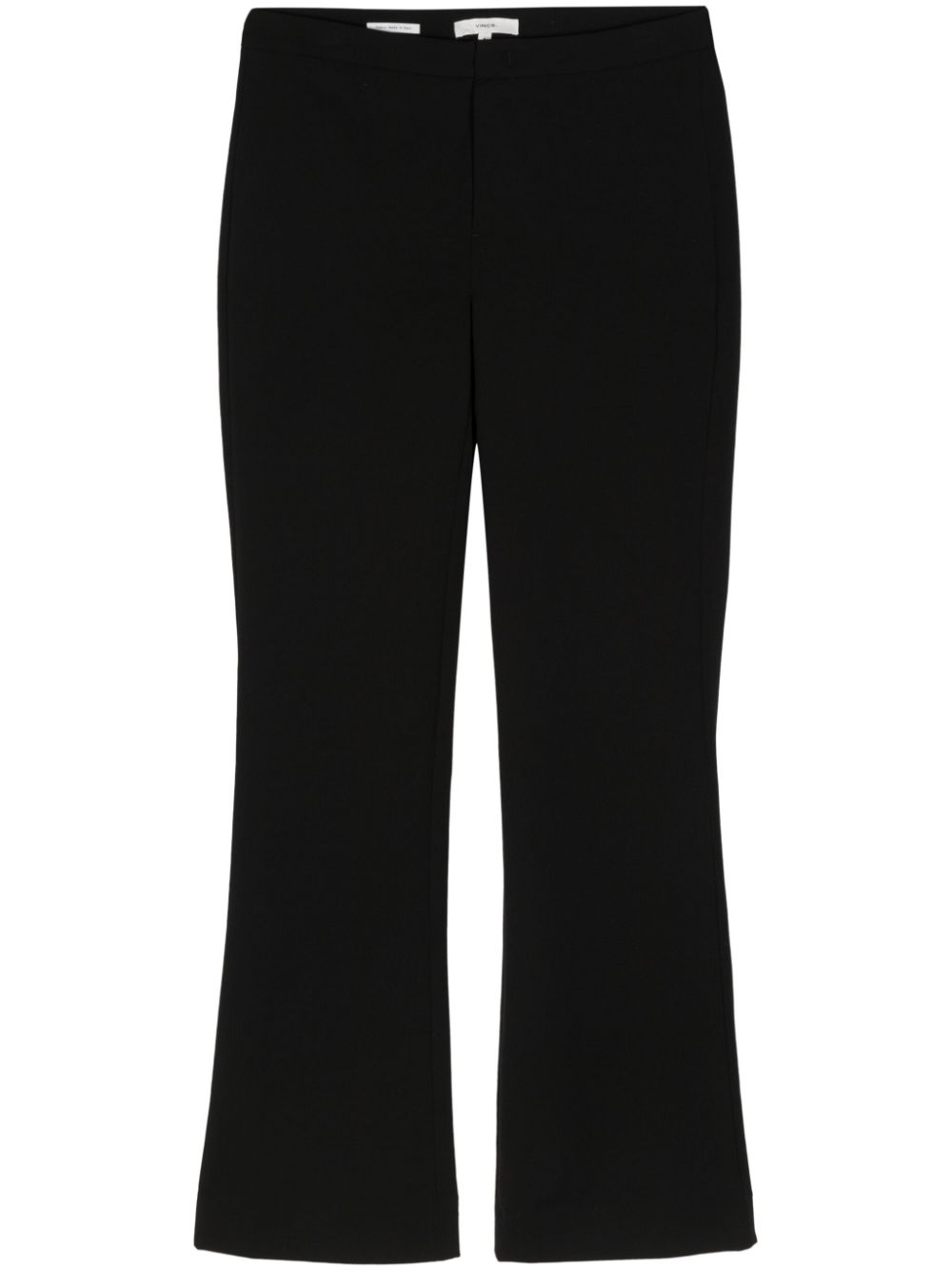Mid-rise tapered-leg trousers - Black