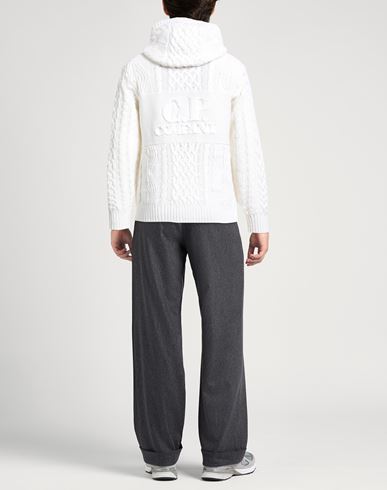 C. p. Company Man Cardigan Ivory Size 3XL Wool, Polyamide