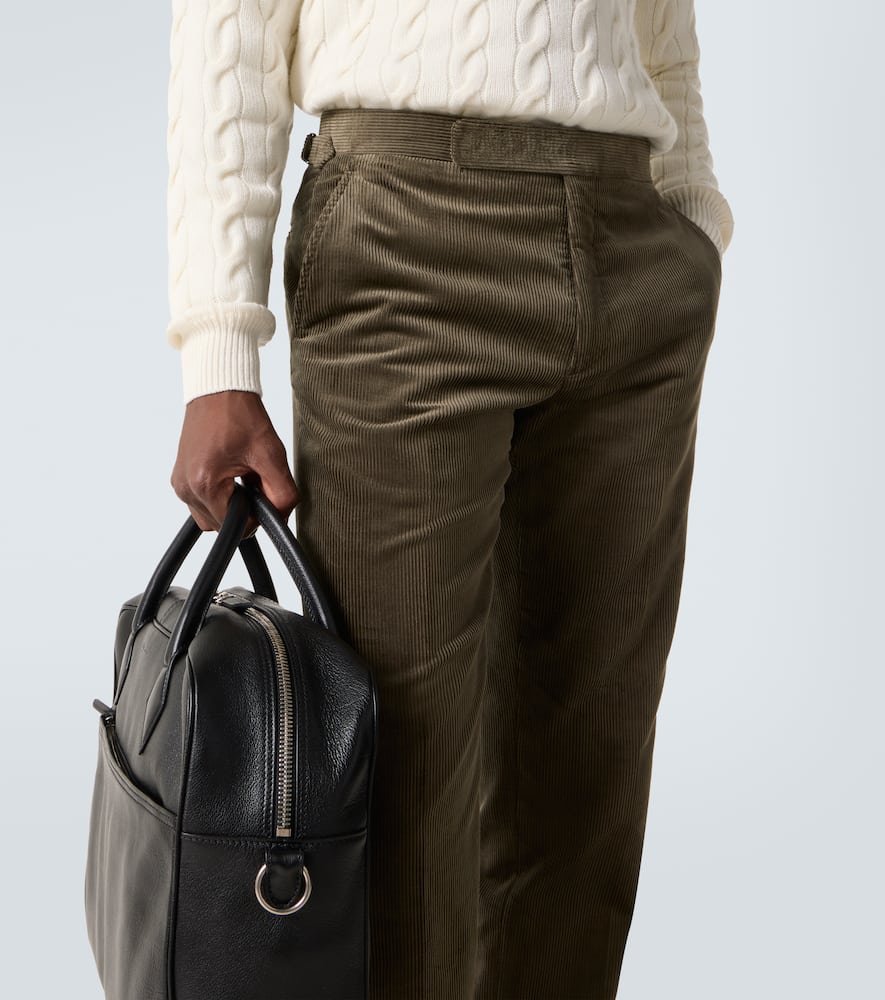 Cotton corduroy slim pants