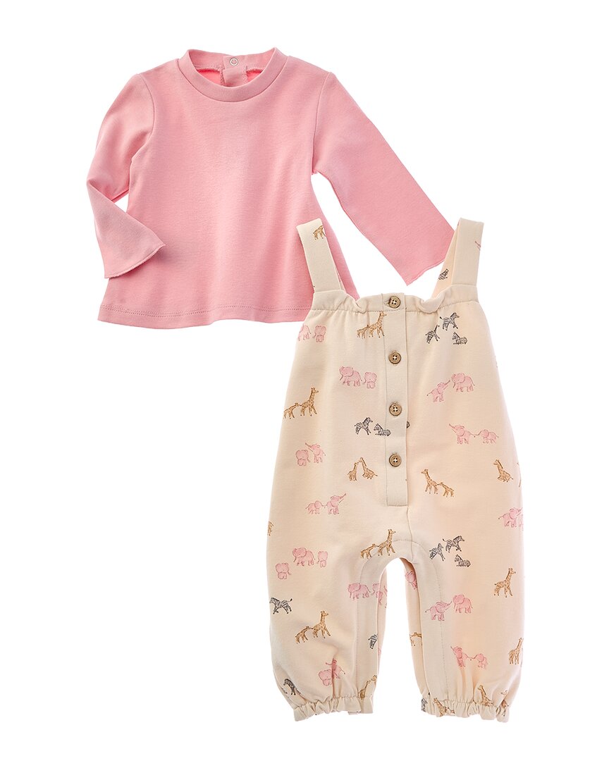 2pc Newborn Dungaree & T-Shirt Set