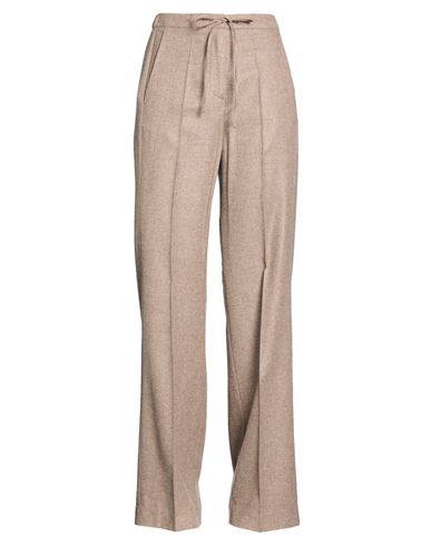 Caractère Woman Pants Light brown Size 10 Viscose, Wool