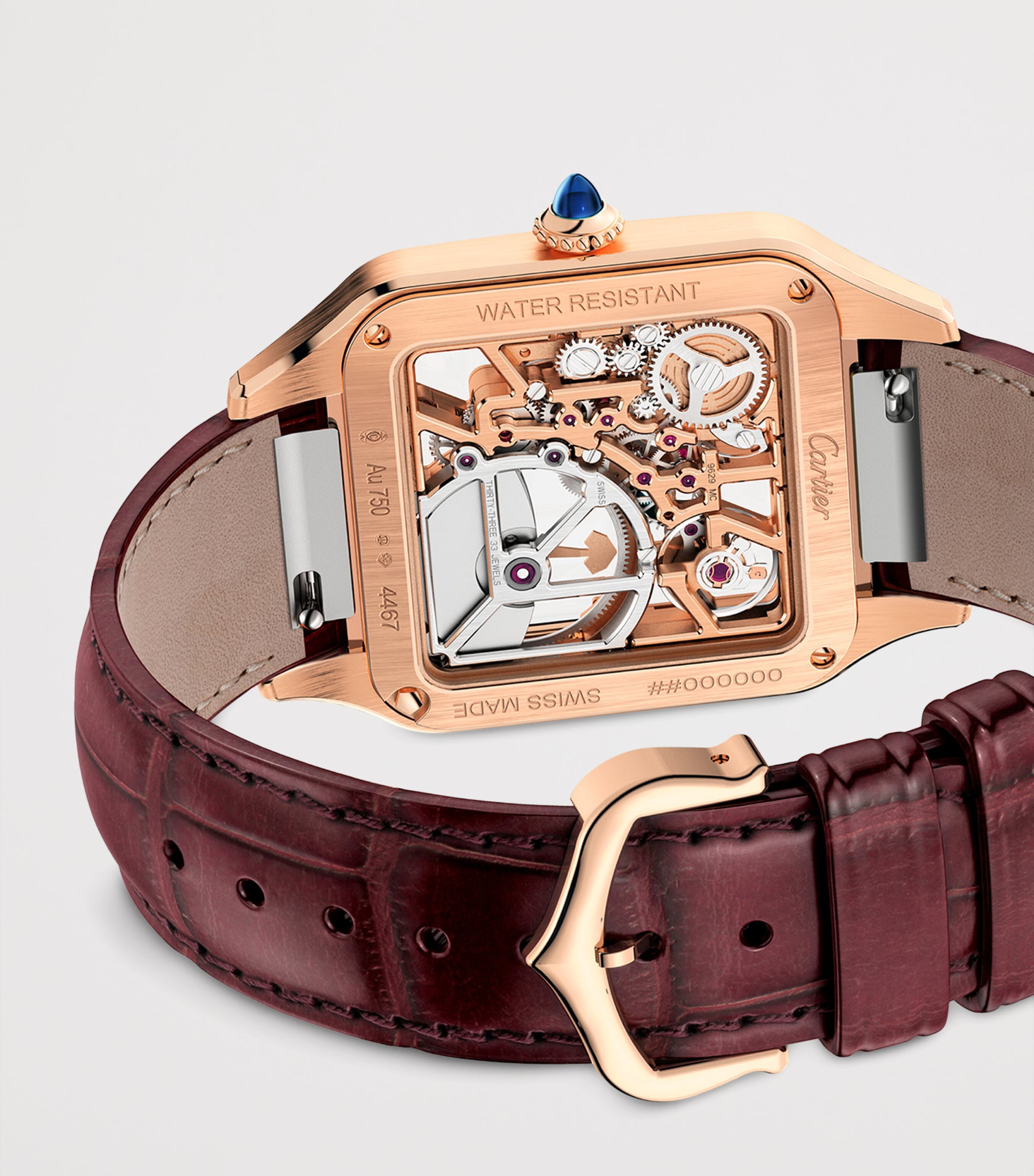 Rose Gold Santos-Dumont Skeleton Watch