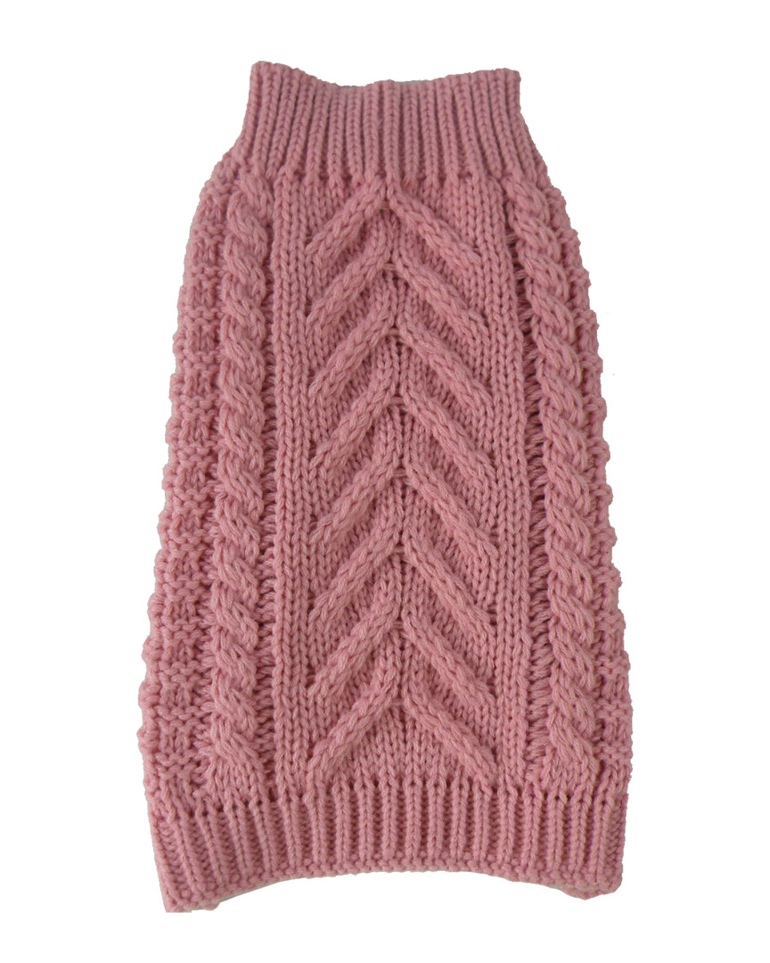 Swivel Swirl Heavy Cable Knit Fashion Dog Sweater
