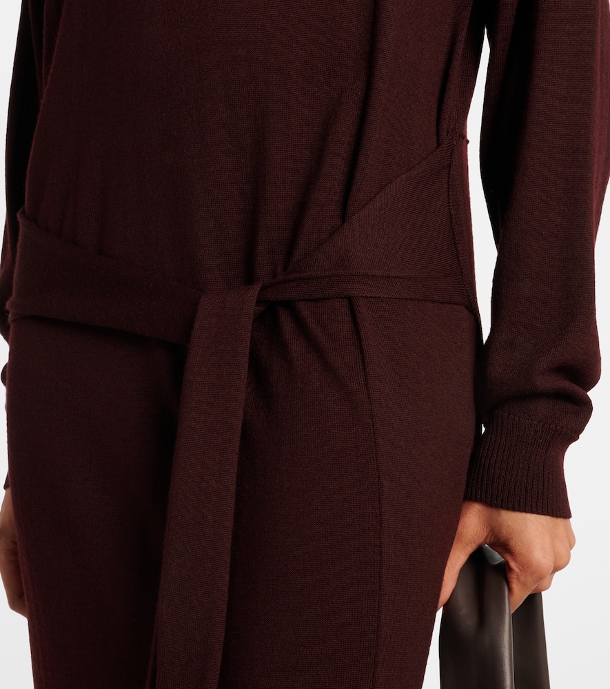 Belted sweater dress