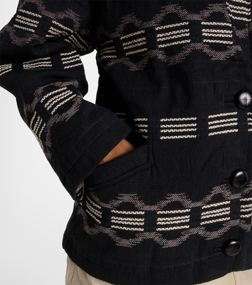 Qayla cotton-blend jacquard jacket