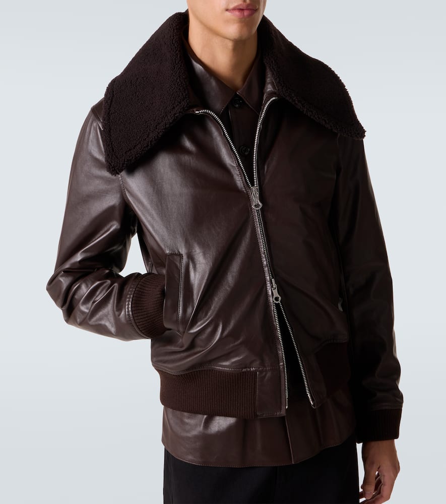 Pharos leather bomber jacket