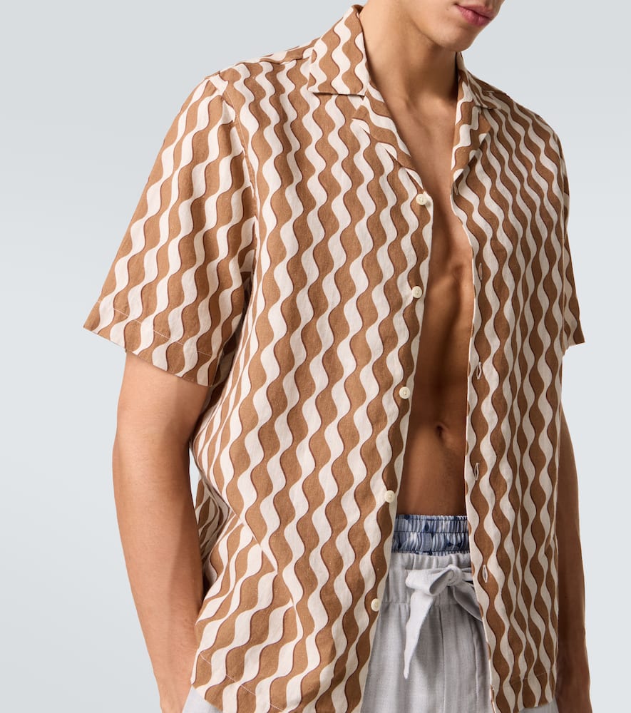 Roberto printed linen shirt