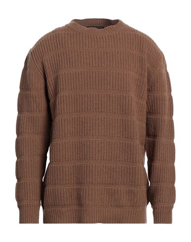 Man Sweater Light brown Size 38 Wool, Polyamide
