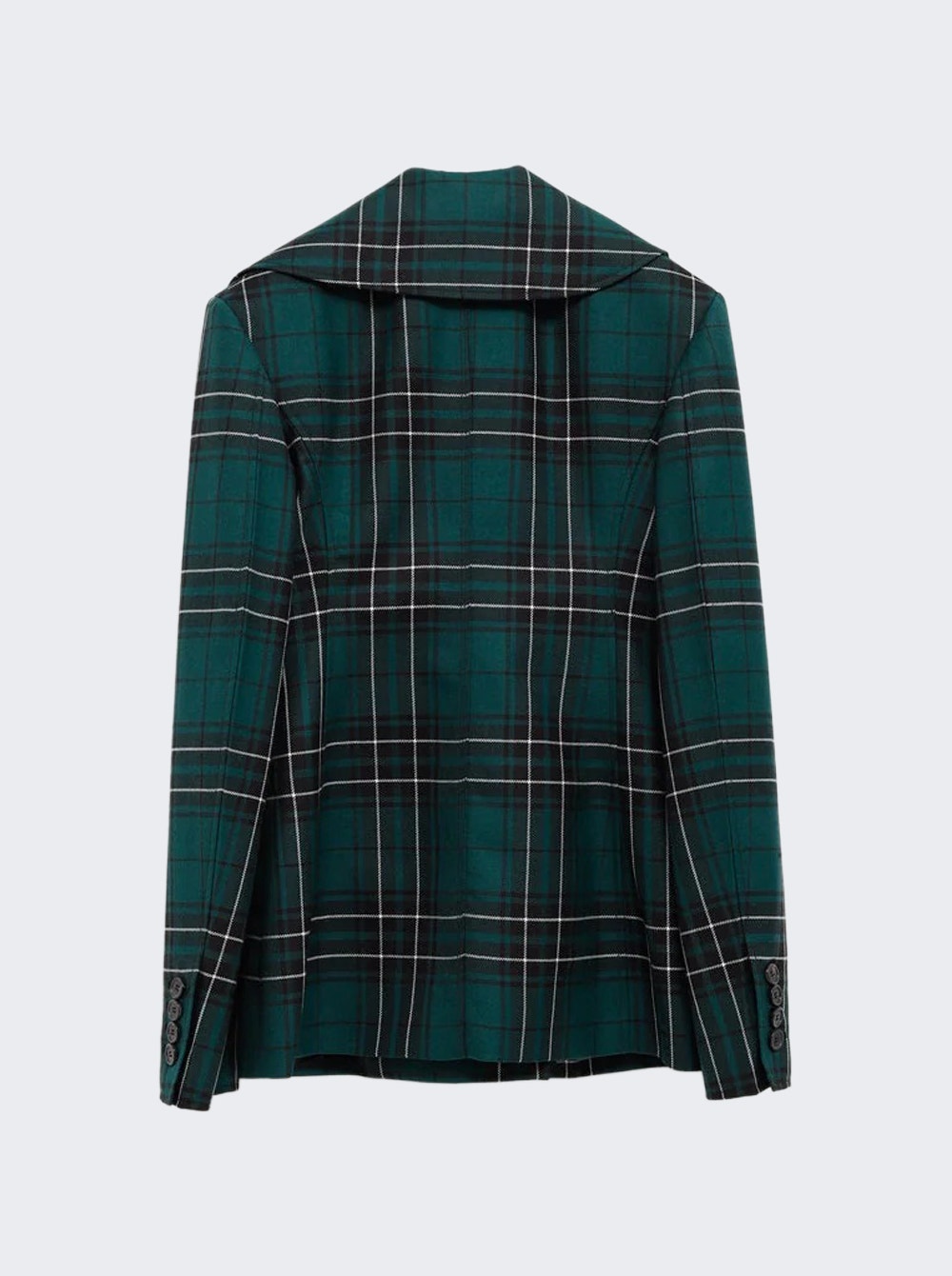 Cinched Waist Tailored Jacket Forest Green