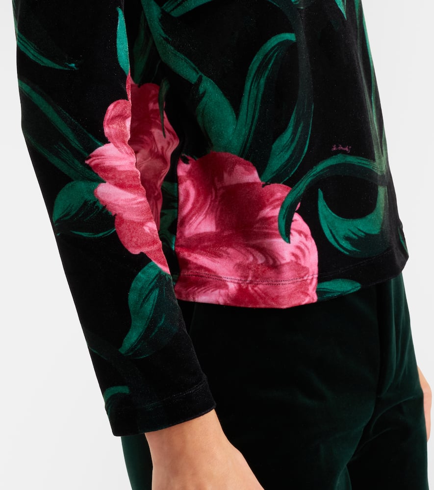Floral turtleneck top