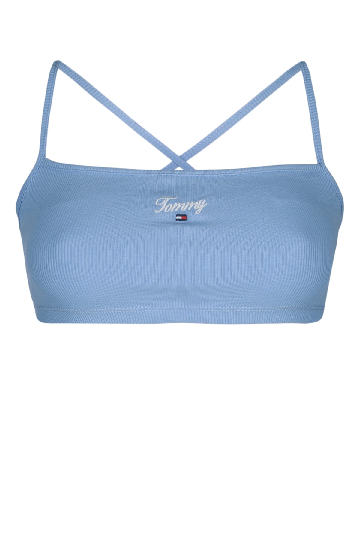 Ribbed Cotton Tank Top — Blue