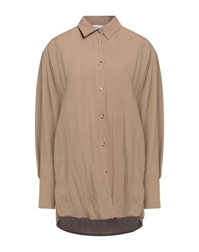 Woman Shirt Khaki Size XS Viscose, Linen