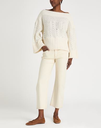 Woman Sweater Cream Size S Baby alpaca wool, Polyamide, Wool