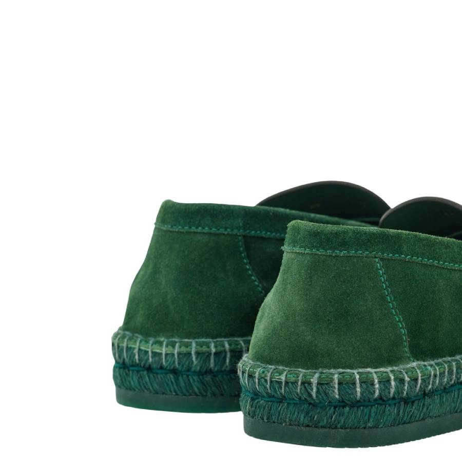 Dark Brilliant Green Espadrilles Loafers