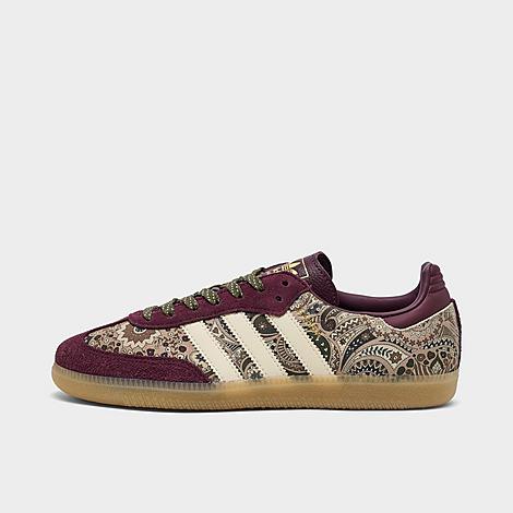 Women's Originals x Liberty London Samba OG Casual Shoes in Maroon/Warm Vanilla/Olive Strata